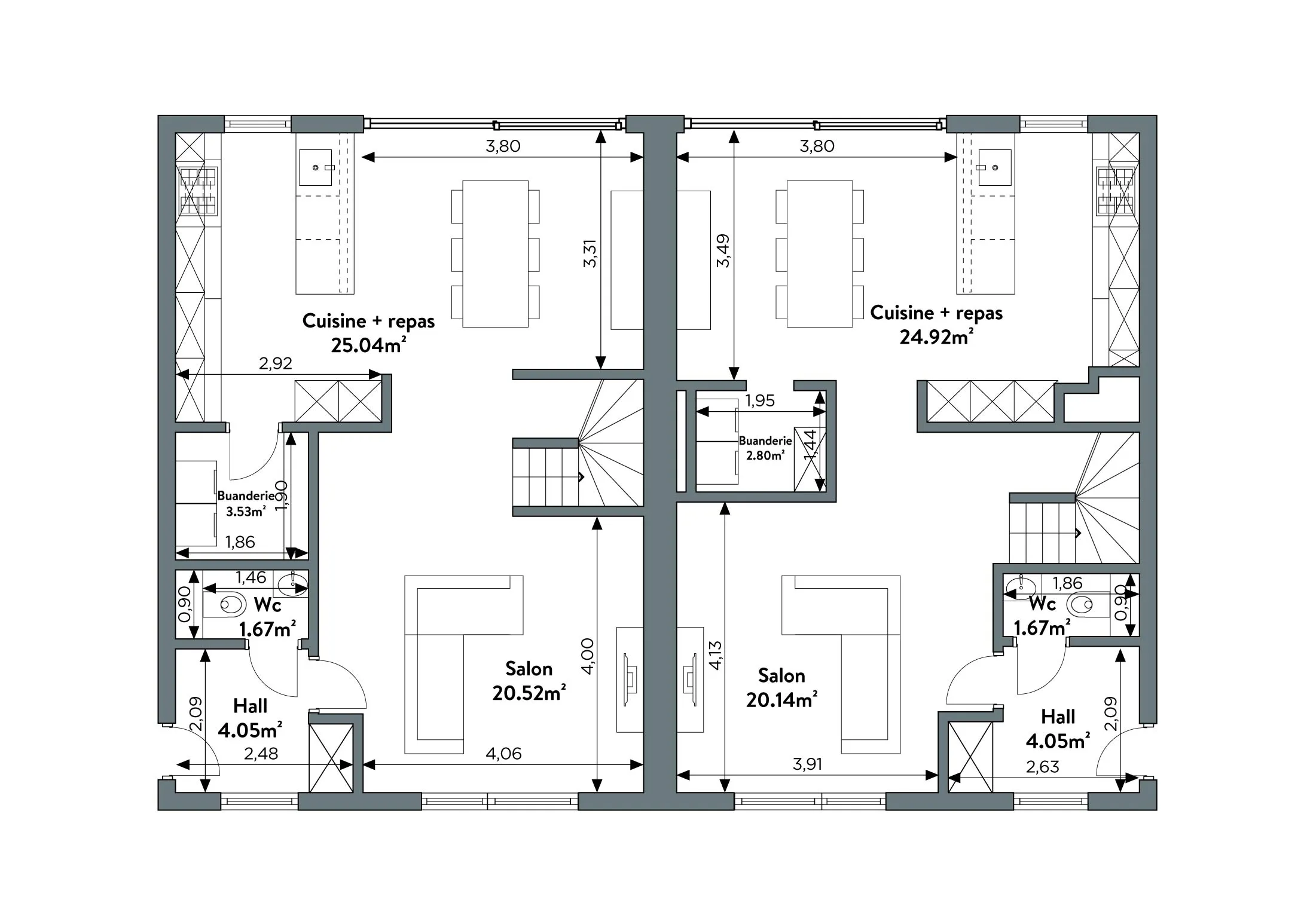 Plan rez-de-chaussée TC05 Invest