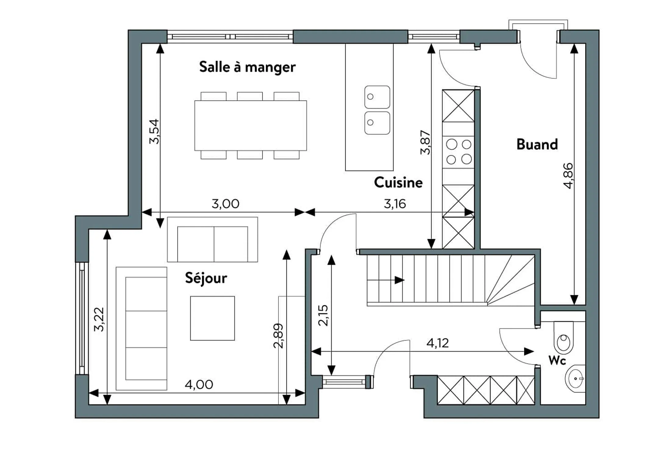 Plan rez-de-chaussée TC06