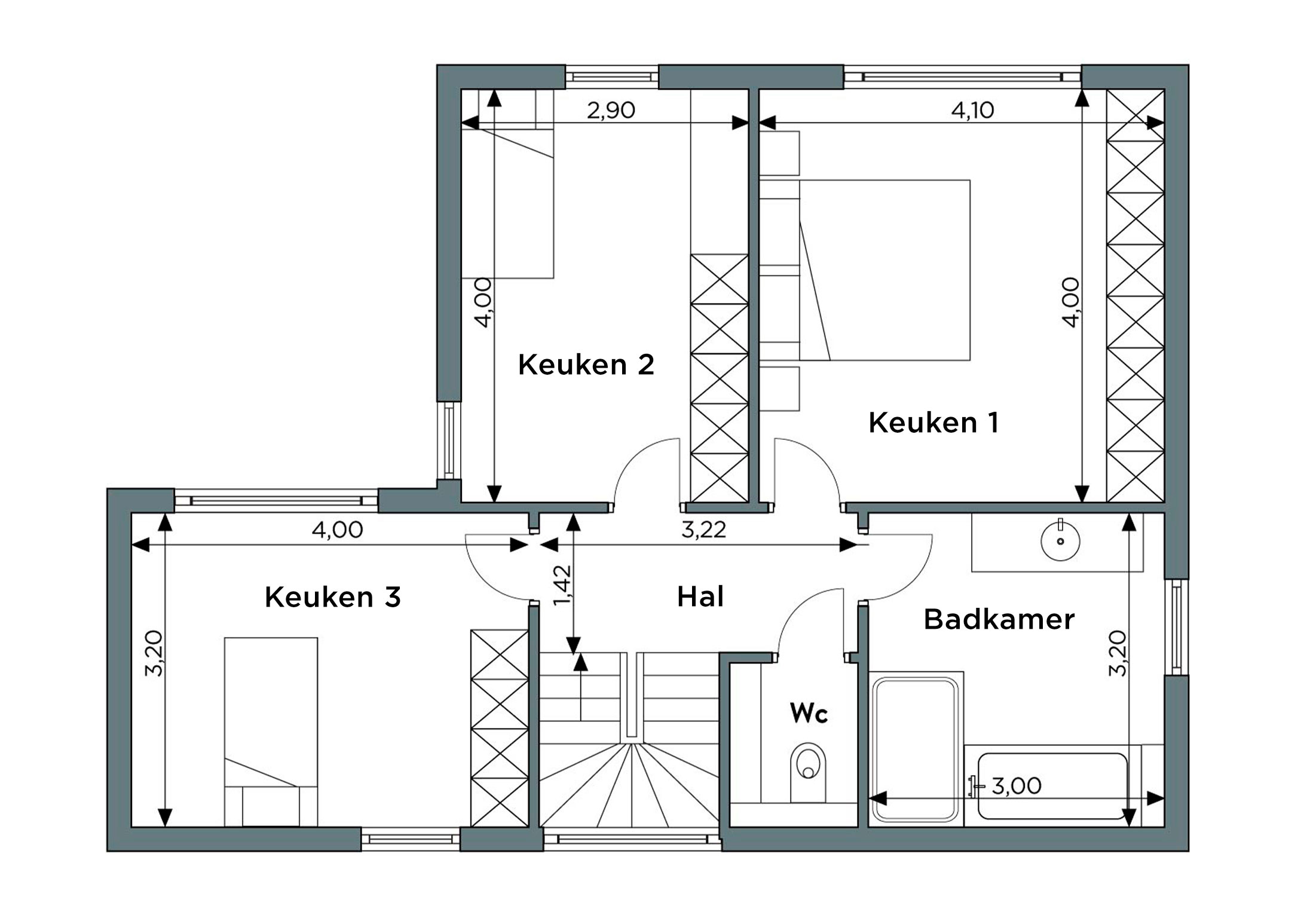 Plan de l'étage modèle TC07, TopConstruct