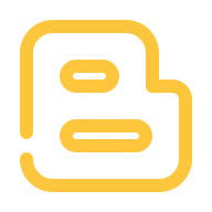 Un logo b minuscule stylisé jaune sur fond transparent.